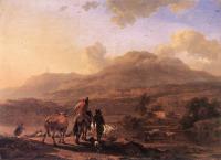 Nicolaes Berchem - Italian Landscape At Sunset